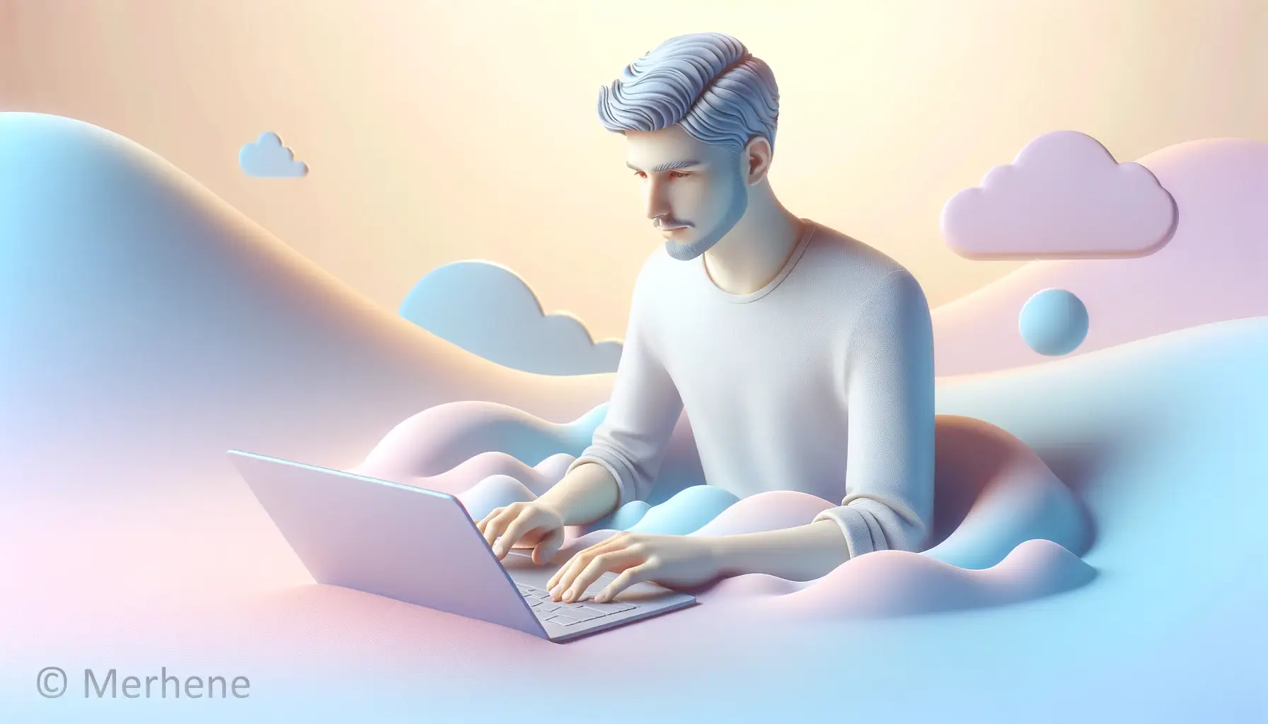 Merwan's portrait in 3D without textures